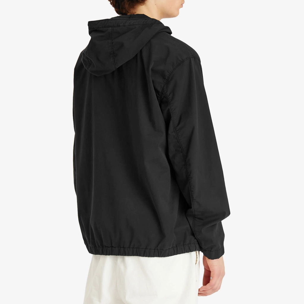 Stone Island Men's Supima Cotton Twill Stretch-TC Hooded Jacket Black